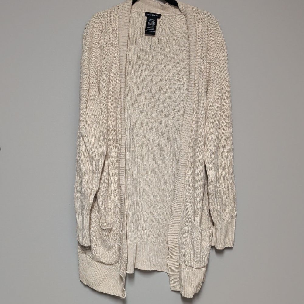 Max & Mia Cozy Cream Open-Front Cardigan